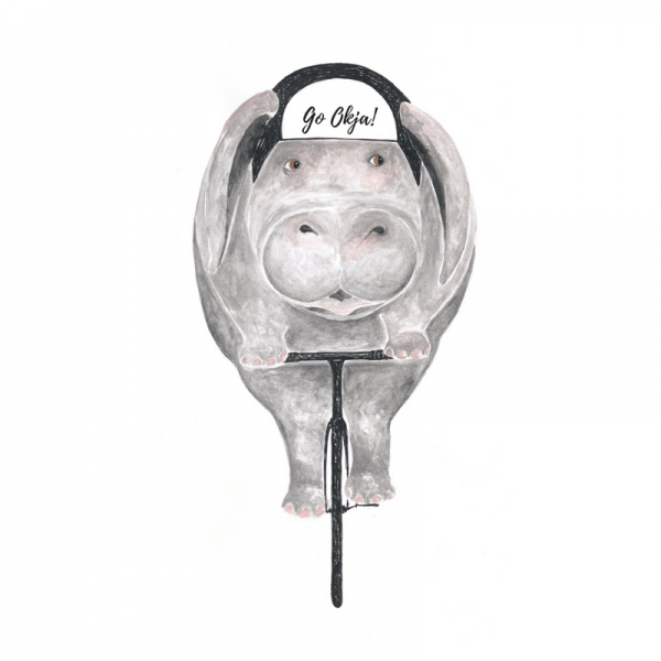 Okja-Schwein-auf-Fahrrad