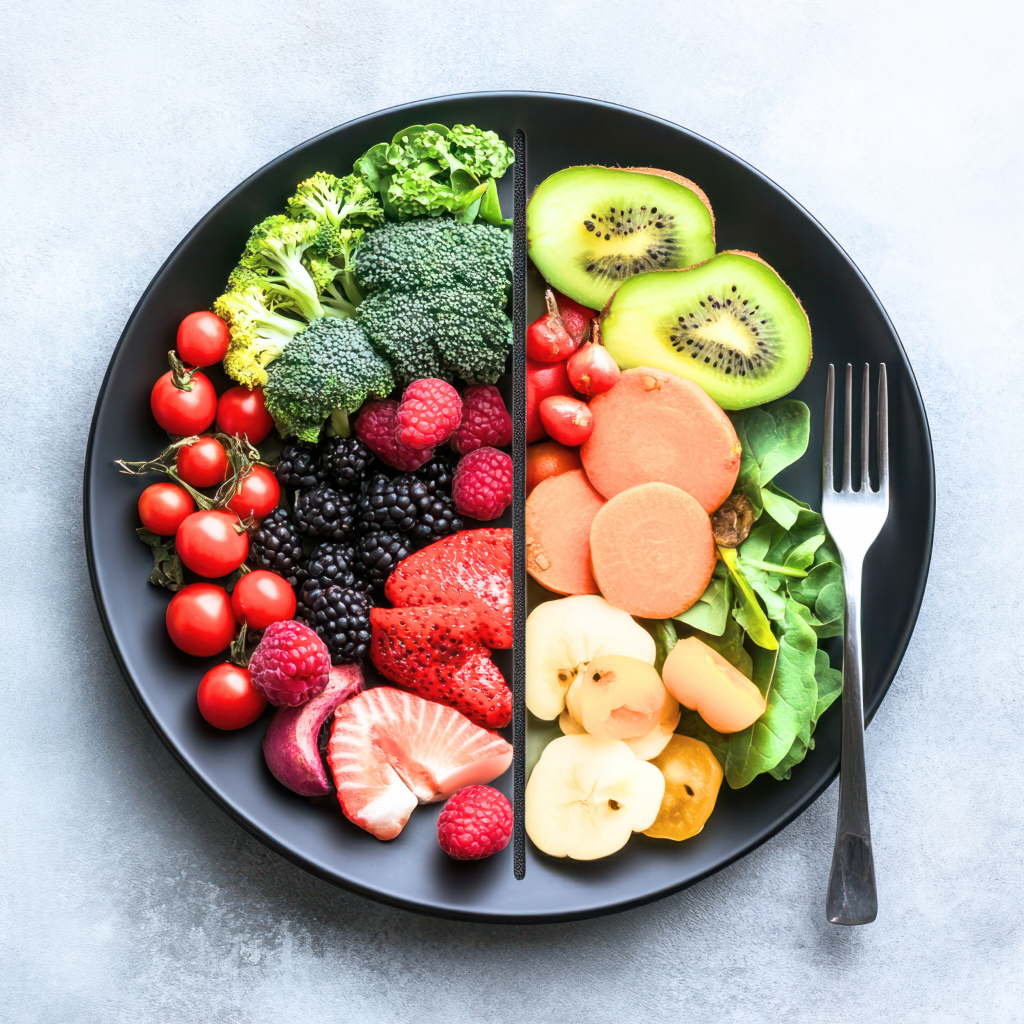 Obst und Gemüse in einer Bowl